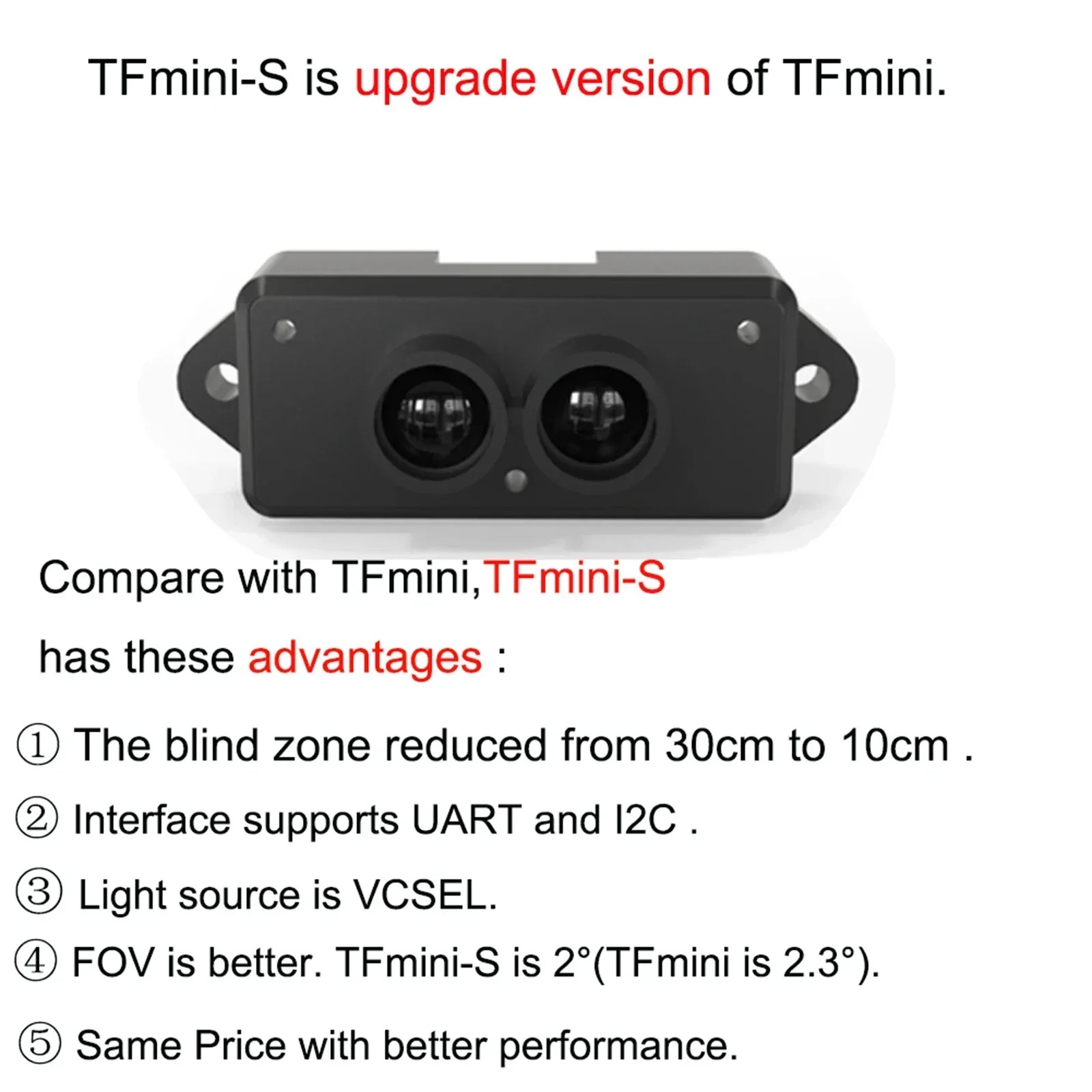TFmini-S Benewake Micro LiDAR  - Drone Kit Hexacopter recension och pris