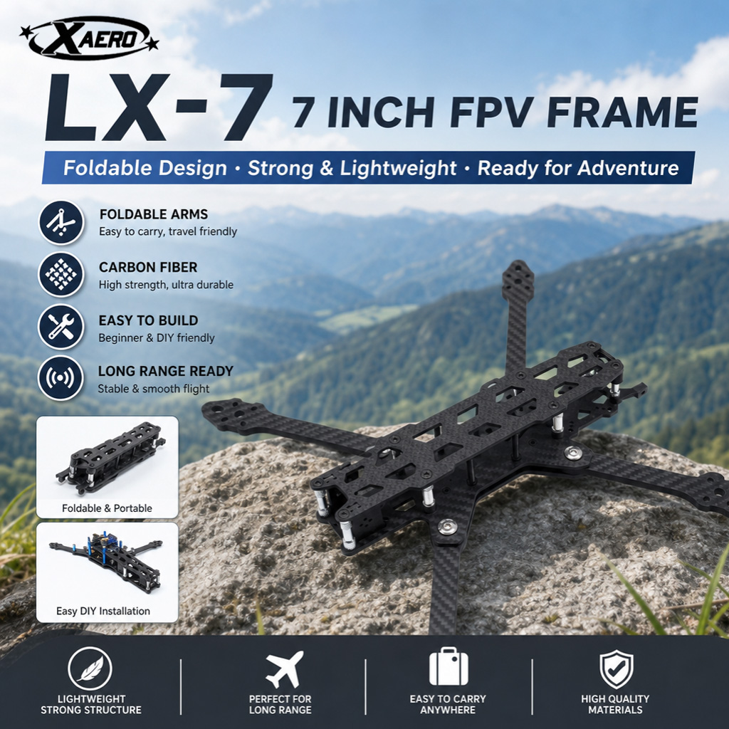 PAURC LX-7 Foldable 7 Inch FPV - Drone Kit Octocopter recension och pris